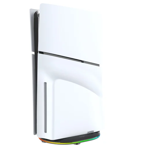 iPega P5S035SAH Vertikálny stojan (2xUSB-A) s RGB osvetlením pre PS5 Slim/PS5 Pro čierny - 3