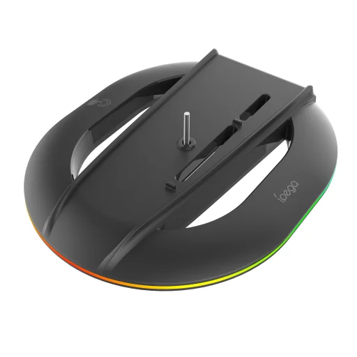 iPega P5S035SAH Vertikálny stojan (2xUSB-A) s RGB osvetlením pre PS5 Slim/PS5 Pro čierny - 1
