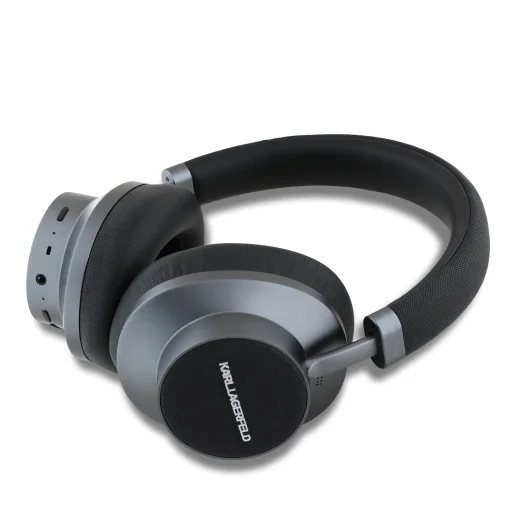 Karl Lagerfeld Saffiano Metal Logo ANC/ENC Vezeték nélküli fejhallgató Fekete - 3