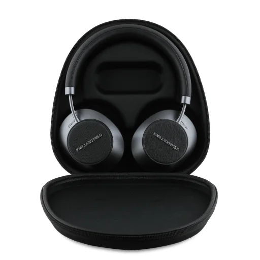 Karl Lagerfeld Saffiano Metal Logo ANC/ENC Vezeték nélküli fejhallgató Fekete - 4