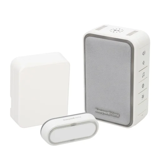 Honeywell Home DC315SCVL vezeték nélküli csengő, vezetékes - vezeték nélküli átlakítóval, 150m hatótáv, 6 dallam, időzíthető némítás, LED jelzőfény, állítható hangerő, elemes tápellátás - 1