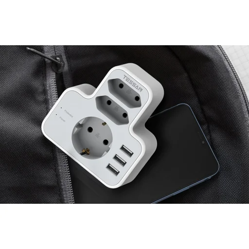 Tessan fali aljzat, elosztó TS-327 USB porttal - 7