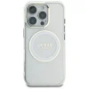  iPhone 16 Pro Max Fehér Original GUESS IML Metal Colored Circle Classic Logo MagSafe tok - 3