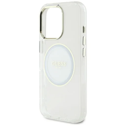  iPhone 16 Pro Max Fehér Original GUESS IML Metal Colored Circle Classic Logo MagSafe tok - 6