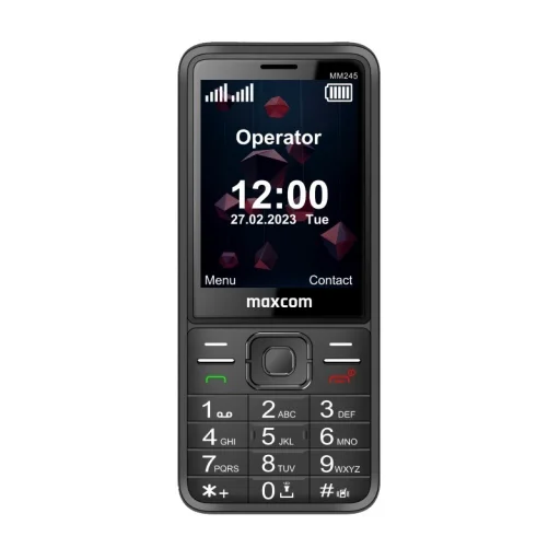 Mobiltelefon GSM MAXCOM MM 245 4G FEKETE - 1