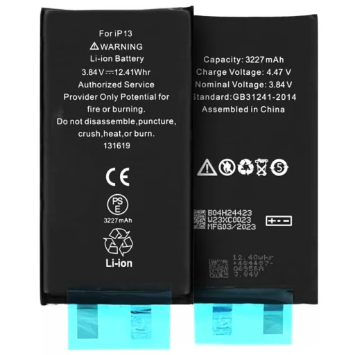  iPhone 13 Fekete OEM Okostelefon akkumulátor (19316) - 3227mAh, kábel nélkül - 1