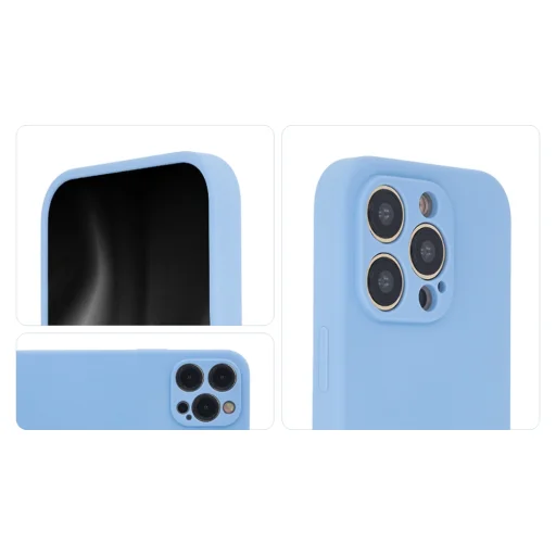 Soft Touch Mag tok iPhone 15 Pro 6,1" pasztell kék tok - 3