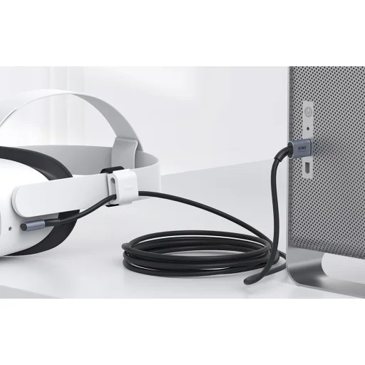 5M Csatlakozókábel Rögzítő Csipesszel Kiwi Design QL105 Meta Quest 2 Fekete - 2