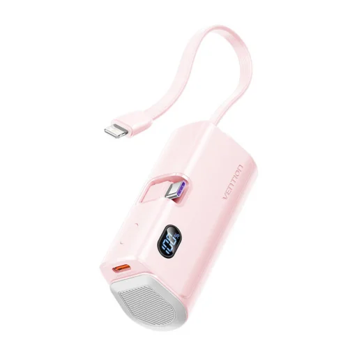 Powerbank Vention LED kijelző 4800mAh 22.5W FHQP0 (rózsaszín) - 2