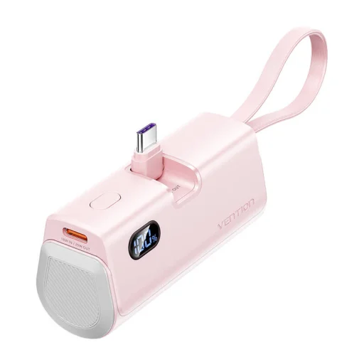 Powerbank Vention LED kijelző 4800mAh 22.5W FHQP0 (rózsaszín) - 1