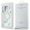  iPhone 16 Pro Átlátszó Zöld Guess Gyanta Virágok Glitter MagSafe tok thumbnail
