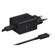 EP-T4511XBE Samsung USB-C 45W Utazó Töltő + USB-C Adatkábel Fekete
