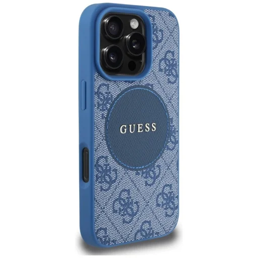  iPhone 16 Pro kék Guess 4G Circle Classic Logo MagSafe tok - 4