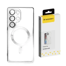 Wozinsky Elektroplated tok Magsafe-fel Samsung Galaxy S25-höz - ezüst tok