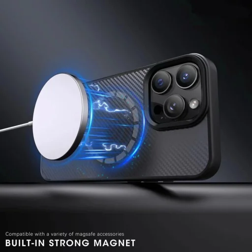 Wozinsky Szénszálas Tok MagSafe-fel Samsung Galaxy S25+ - Fekete tok - 5