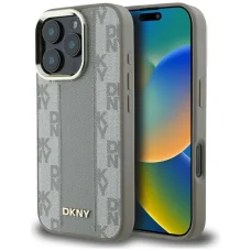  iPhone 16 Pro Max Bézs DKNY Kockás Minta Magsafe tok
