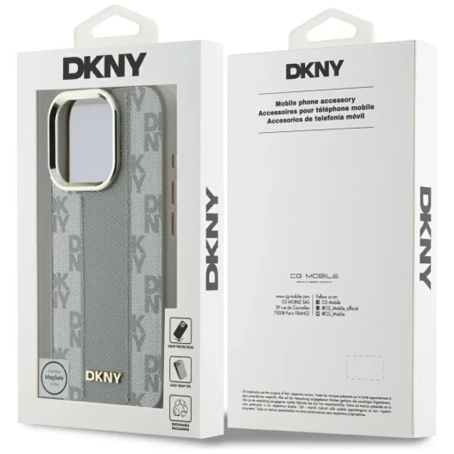  iPhone 16 Pro Max Bézs DKNY Kockás Minta Magsafe tok - 8