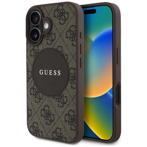  iPhone 16 Guess 4G Circle Classic Logo MagSafe tok - barna - 1