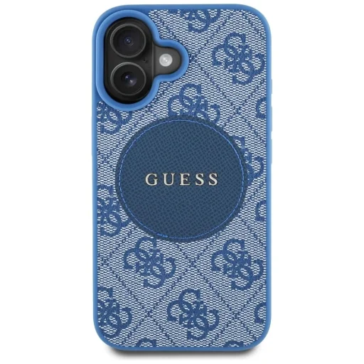  iPhone 16 kék Guess 4G Circle Classic Logo MagSafe tok - 3