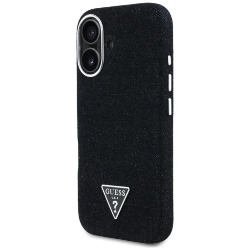  iPhone 16 Fekete Guess Denim Triangle Logo MagSafe tok - 2