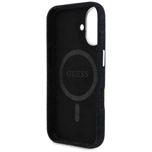  iPhone 16 Fekete Guess Denim Triangle Logo MagSafe tok - 7