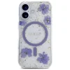  iPhone 16 Lila Guess Gyanta Virágok Glitter MagSafe tok thumbnail