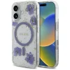  iPhone 16 Lila Guess Gyanta Virágok Glitter MagSafe tok thumbnail