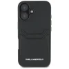  iPhone 16 Fekete Karl Lagerfeld HC Grained PU Cardslot Metal Elong tok thumbnail
