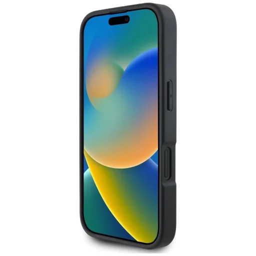  iPhone 16 Fekete Karl Lagerfeld HC Grained PU Cardslot Metal Elong tok - 5