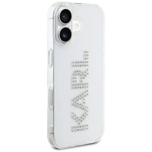  iPhone 16 Átlátszó Karl Lagerfeld IML Rhinestones Logo tok - 4