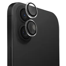 Uniq Optix Clear kameravédő iPhone 16 / 16 Plus applikátorral - Átlátszó fekete üvegfólia