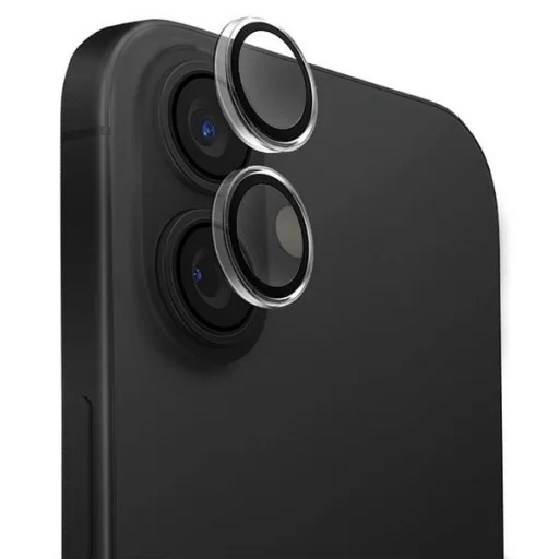 Uniq Optix Clear kameravédő iPhone 16 / 16 Plus applikátorral - Átlátszó fekete üvegfólia - 1