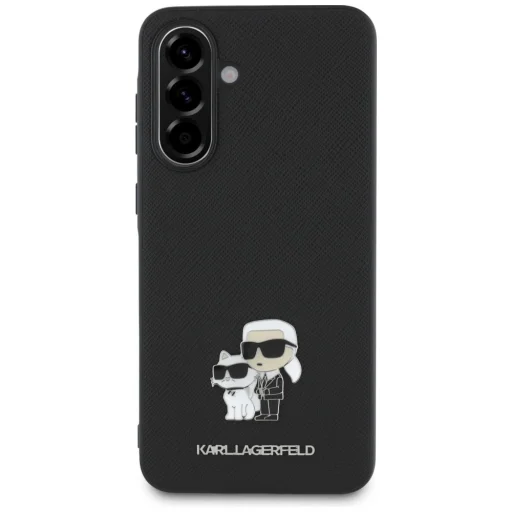 Karl Lagerfeld Saffiano tok K&C fém logóval Samsung Galaxy A36-hoz - Fekete tok - 2
