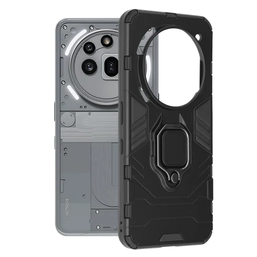  Techsuit - Szilikon Védőtok - Nothing Phone (3a) Pro - Fekete tok - 1