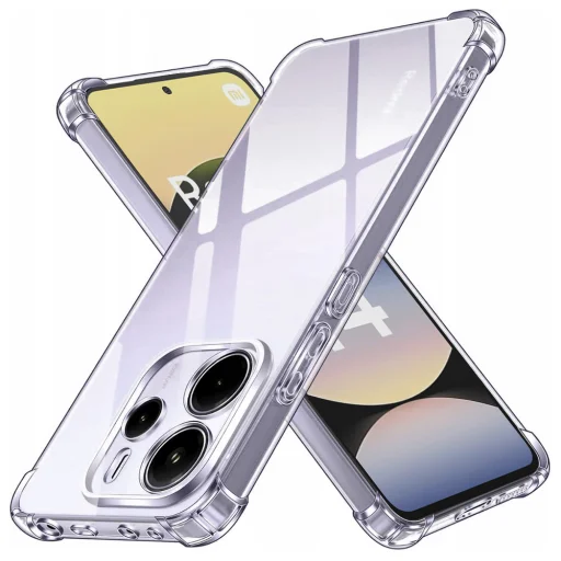  Techsuit - Ütésálló Átlátszó Szilikon - Xiaomi Redmi Note 14 4G (164,84 x 78,15 x 8,16mm) - Átlátszó tok - 1