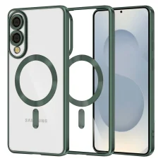  Techsuit - Luxus Kristály MagSafe - Samsung Galaxy S25 Edge - Mélyzöld tok