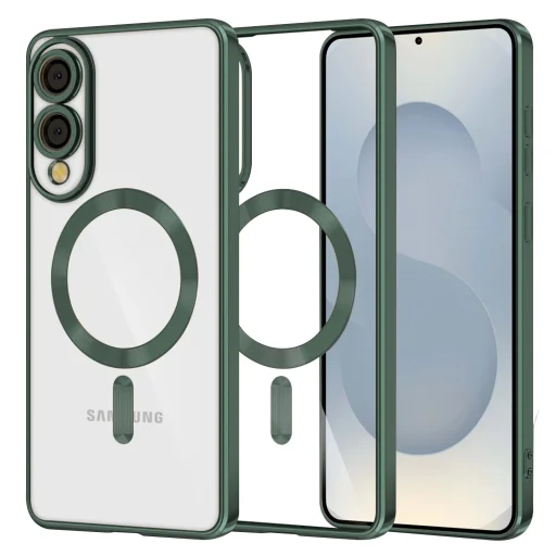  Techsuit - Luxus Kristály MagSafe - Samsung Galaxy S25 Edge - Mélyzöld tok - 1