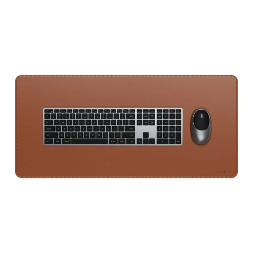 Satechi Vegan-Leather Premium Desk Mat - Brown - 1