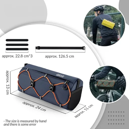 Rockbros 30110054002 biciklis kormánytáska 2.2 l - kék - 5