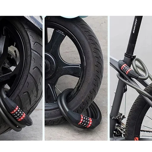 Rockbros RKS507-1BK kerékpár zár kombinációs 1,8 m - fekete - 5