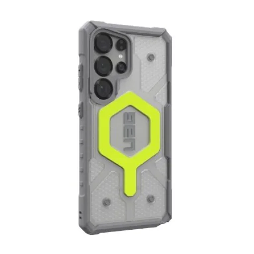 UAG Pathfinder Clear Magnet Bundle Mágneses tok és csuklópánt Samsung Galaxy S25 Ultra 5G - Neon szürke tok - 3