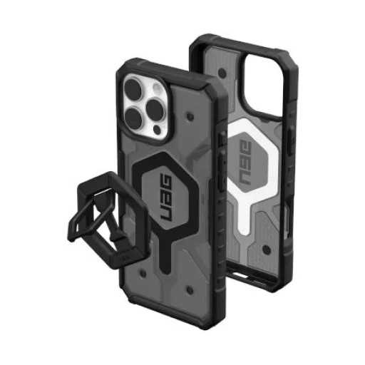 UAG Pathfinder Clear Magsafe Bundle tok mágneses gyűrűs tartóval iPhone 16 Pro Max - Fekete - 3