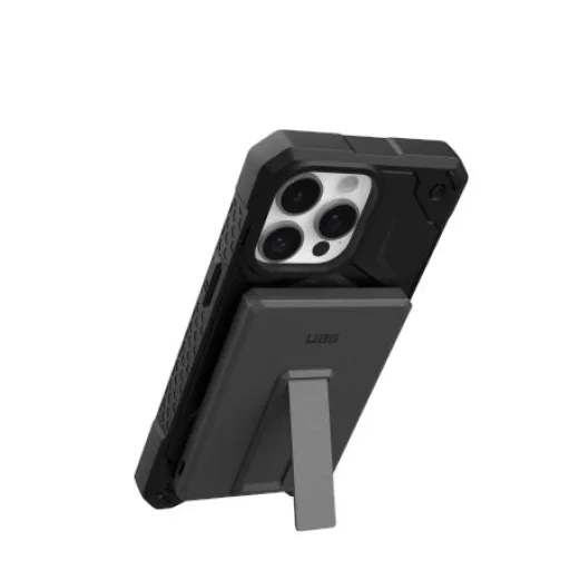 UAG Ultra Slim 5K 5000 mAh Powerbank 10 W-os Állvánnyal, MagSafe Kompatibilis USB-C Kábellel - Fekete/Szürke - 3