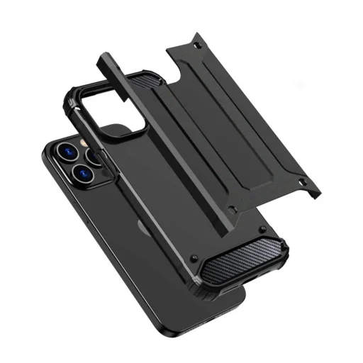  Techsuit - Hibrid Páncél - Xiaomi Redmi Note 14 4G (163.25 x 76.55 x 8.16mm) - Fekete tok - 5