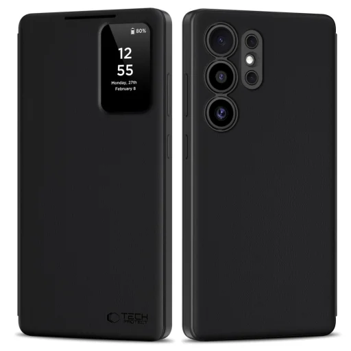 Tech-protect Smart Wallet Galaxy S25 Ultra Matt Fekete tok - 1