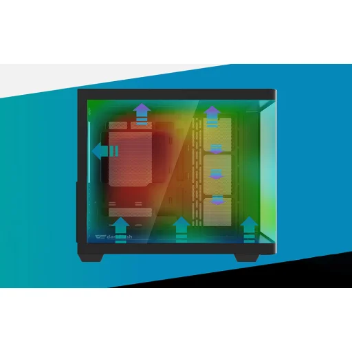 Darkflash L285 számítógépház (fekete) - 8