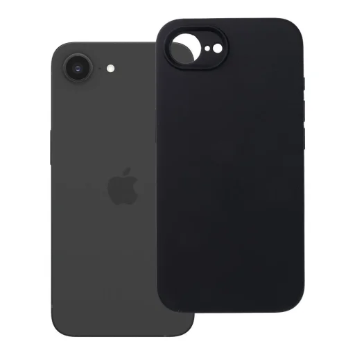 SILICONE 2mm tok iPhone 16e (SE 4 2025) /17e fekete - 5