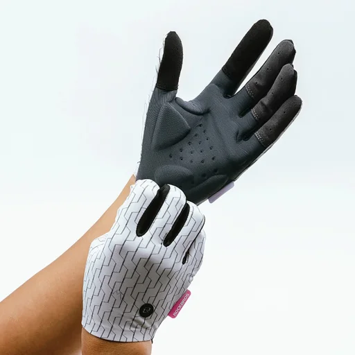 Rockbros sportkesztyű teljes tavasz-nyár méret M - fehér és fekete - 2