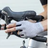 Rockbros lélegző, rövid ujjú biciklis kesztyű, Méret: L - Szürke thumbnail