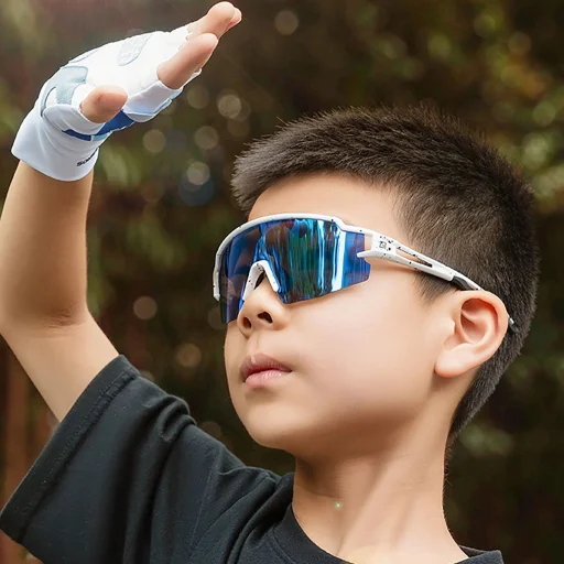 Rockbros Gyerek Kerékpáros Szemüveg, Polarizált, UV Védelem, Gyerekeknek - Szürke - 13